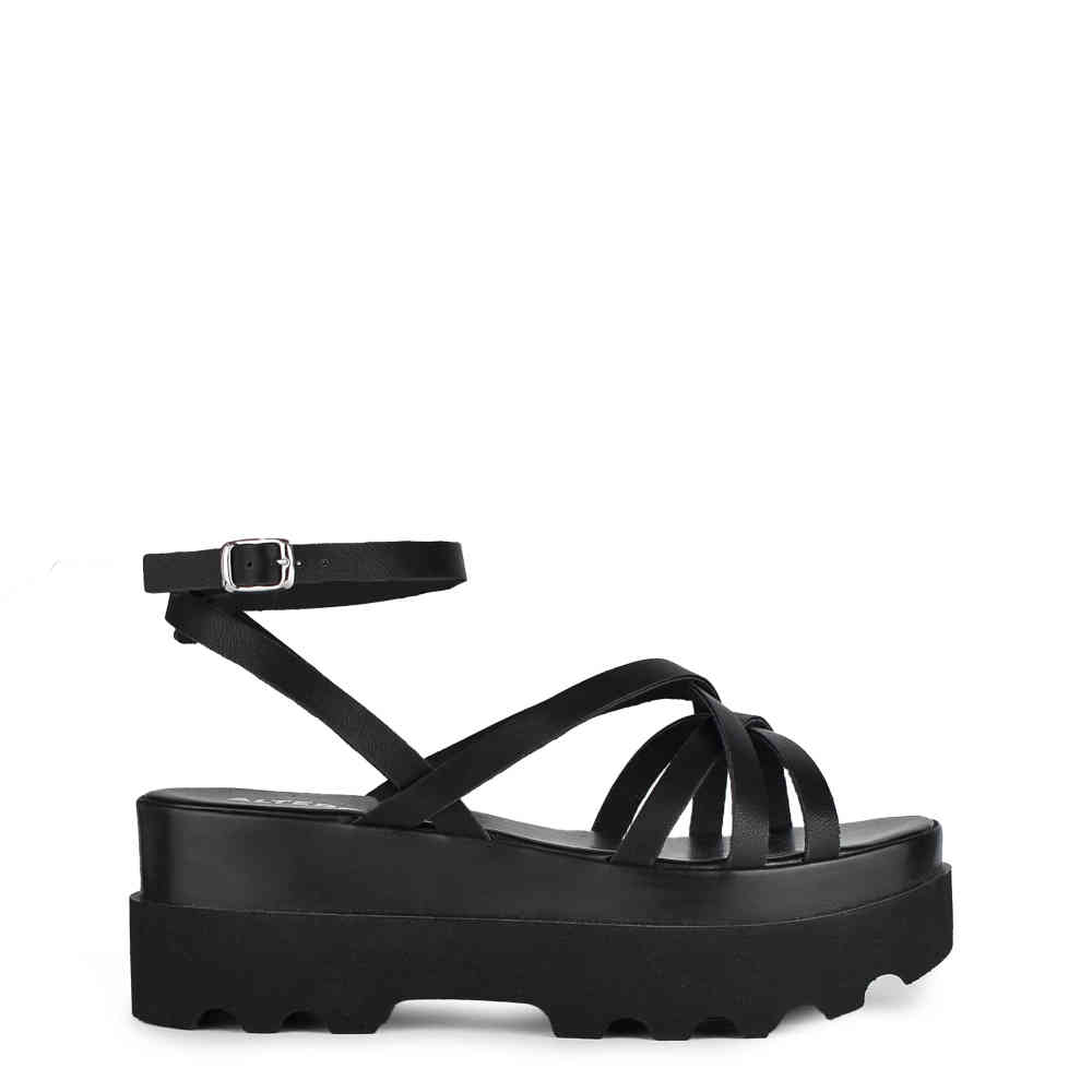 Altercore - Dolo Plateausandalen - Schwarz